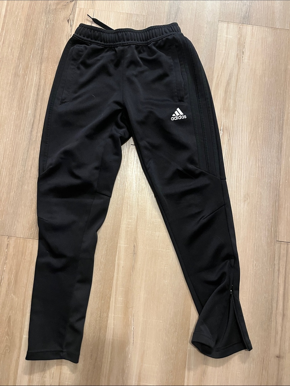 adidas Black Kids Track Joggers with Side Stripes